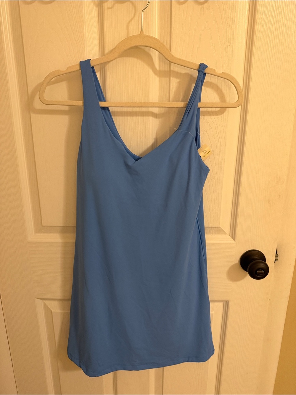Light Blue Women's Scoop Neck Mini Dress
